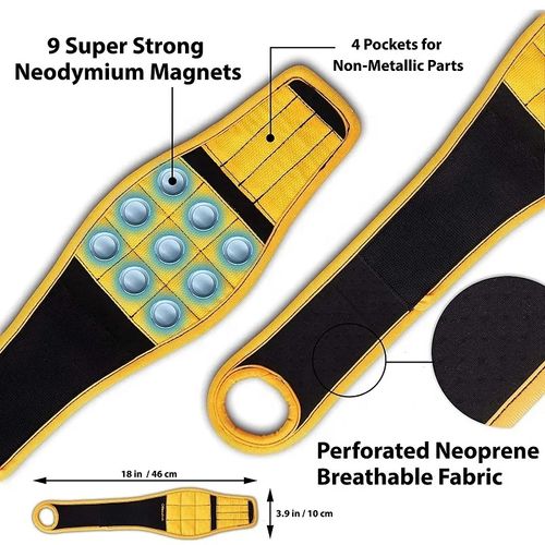 Tools Magnetic Wrist Support With Thumb Loop Anti Fall Off During Work