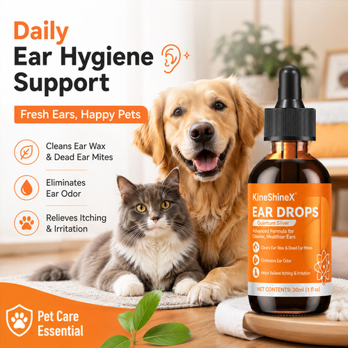 This pet ear cleaner is suitable for the daily cleaning of dogs' and cats' ears, relieving itching and removing earwax.