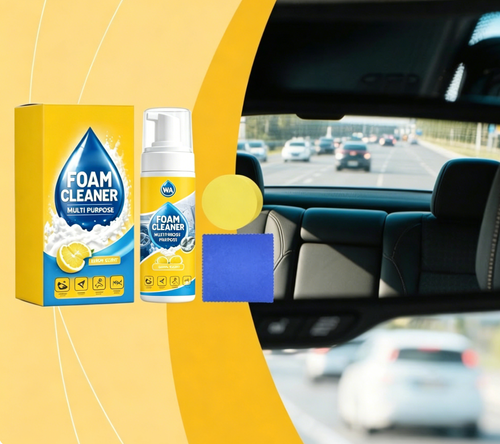 Car Interior Foam Cleaner, Multi-Effect Powerful Stain Removal for Leather Seats, Household Multi-Function Cleaning Kit