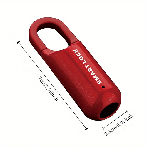 Zinc Alloy Mini Padlock for Luggage Travel Security with Fingerprint Unlock IPX2 Waterproof Single Lever Locking