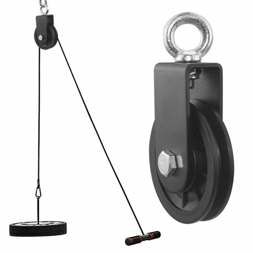 Steel Cable Pulley System 360 Rotation Traction Wheel Anti-Slip Strong Bearing Gym Cable
