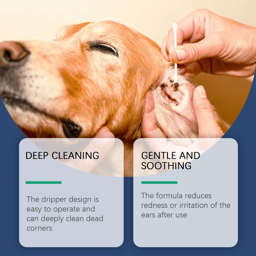 Removes Dirt Wax With Soothing Chamomile Extract 60ml For Cats & Dogs Low Sensitivity Ear Cleaning Solution For Pets value 2-pack