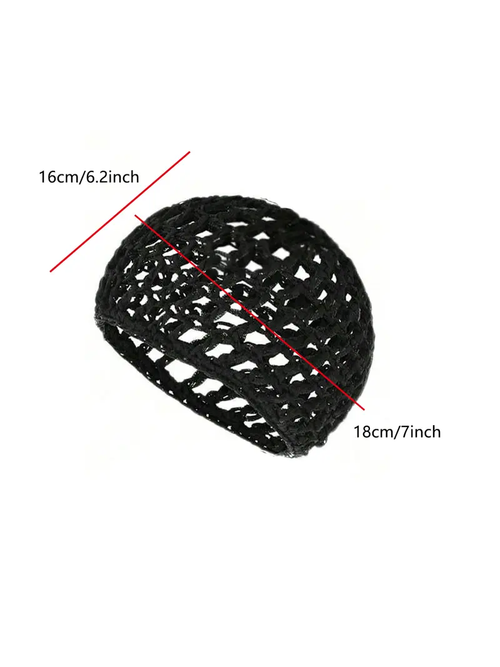 4pcs Hair Net Caps Set, Sleep Hair Nets for Wigs, Mesh Wrap Caps, Crochet Wave Chef Hats, Hair Bun Bouffant Caps, Women Ballet Dancers Sleep Bonnet