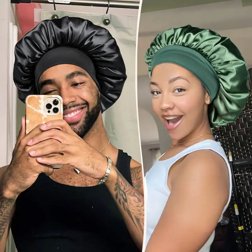 4pcs Bonnet for Men Hair Bonnet for Sleeping Double Layer Satin Bonnets for Black Women Curly Hair Braids men gifts Gift hats men Haircare bonnet silk