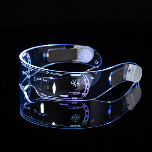 Colorful Led Luminous Glasses Electronic Visor Glasses Light up Glasses Prop for Festival Bar Party Performance Gifts
