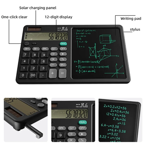 Solar Business Office Portable Scientific Calculator LCD Handwriting Tablet Drawing Board