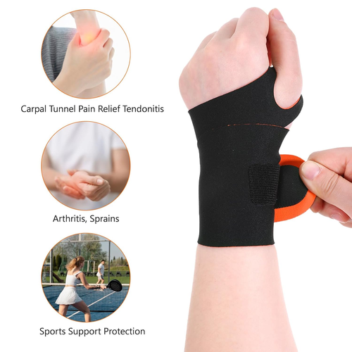 Adjustable Compression Wrist Brace Wrap  Wrist Brace Sports High Elastic Gym Training Protection Adjustable Relief Wrist Strap for Women Men
