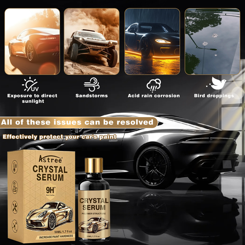 Car Ceramic Crystal Coating Paint Hardness Improving Uv Rays Resisting Cleaning Brightening Crystal Serum for Cars