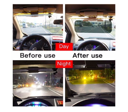 Day and Night Anti-Glare Car Windshield Visor - Premium Universal Sunshade and Night Vision Anti-Dazzle Windshield Driving