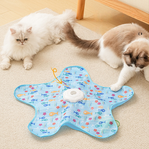 2 in 1 Hide and Seek Game Cat Toys Cat Hunting Cover Toy Moving Concealed Feathers Hidden in Bag Cat Exercise Play Pet Supplies