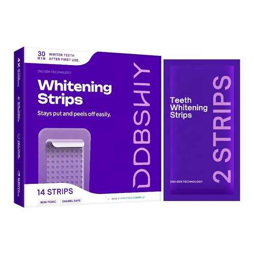 Whitening Teeth Strips Purple Color Box Packaging Home Use Teeth Whitening Strips