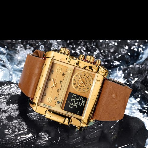 New Men's Electronic Watch with Dual Display Electronic Quartz Watch