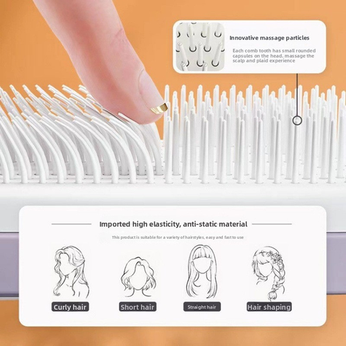 Rotating Lift One Button Cleaning Stretch Massage Comb Air Cushion Airbag Massage Smooth Hair Comb Hair Styling Tool