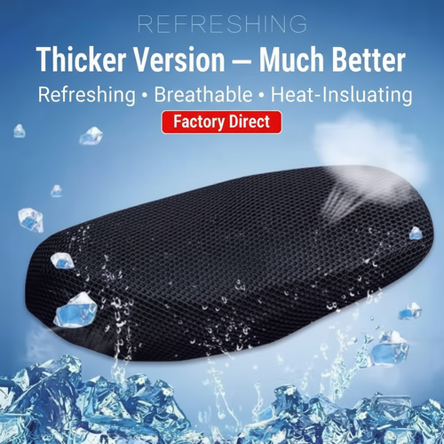 Electric Car Cushion Cover Motorcycle Cushion Universal Heat Insulation Mesh Cover Sunscreen Waterproof Seat Cover Breathable