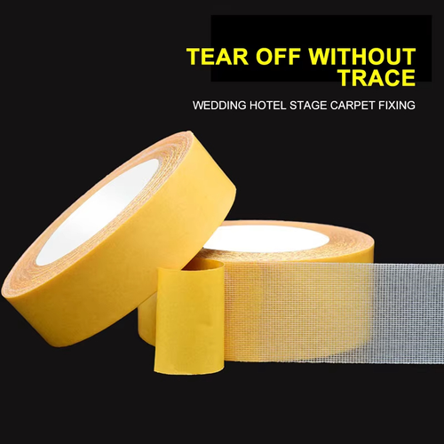 Strong Adhesive 160MIC Hot Melt Double Sided D S Cloth Waterproof Rubber for Joining Duct Carpet Tape for Masking 30mm*5M Four Per Set