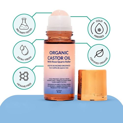 Natural Organic Cold Pressed Castor Oil Roll on for Body Hair Care Nourishing Treatment