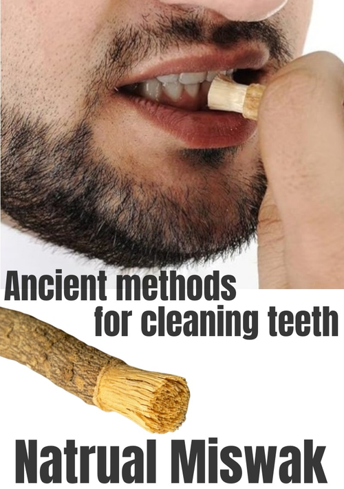 Natural Plant Teeth Miswak Sticks-Vacuum Sealed Traditional Oral Care Twigs with Clove Flavor for Fresh Breath