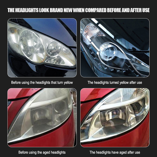 Car Headlight Renovation Repair Kit Grinding Molecules Crystal Coating Liquid Cleaning Polishing Scratch Repair for T171 Model Two Per Set
