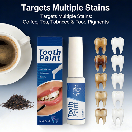 Eeth Brightening White Paint to Clean Teeth Stains and Dirt Yellow Teeth Mouth Cleaning Beauty Paint