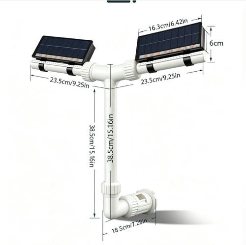 Pool Fountain for Above and In-Ground Pools, Adjustable Angle Dual Spray Waterfall Dual Sprinkler Fountain