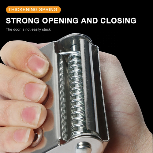 6Pcs Spring Loaded Hinges Stainless Steel Self Closing Screen Door Hinges 2.4 x 3 Inch for Home Interior, Exterior Doors and Commercial Use