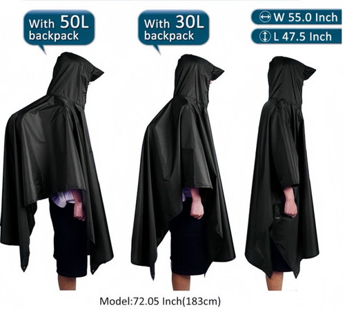Hot Sell Recycled Plastic Pu Waterproof Raincoat Adults Raincoat With Hoods and Plastic Raincoat with Storage Bag