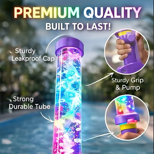 New Glowing Rainbow LED Water Blaster Summer Outdoor Party Portable Light up Water Gun Toy for Kids Boys Girls