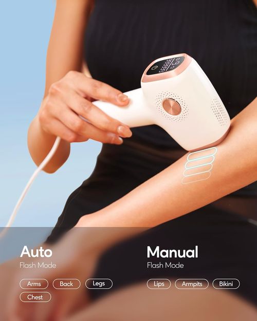 Hair Removal with Ice Cooling Care Function for Women Long-Lasting Results 999999 Flashes Painless Hair Removal Device
