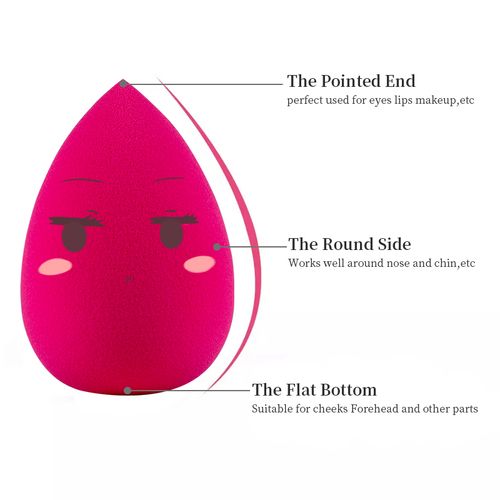 6 PCS High Quality Non Latex Eco-Friendly Soft Washable Cosmetic Powder Puff Beauty Sponge Egg Shape Multi Colors Available