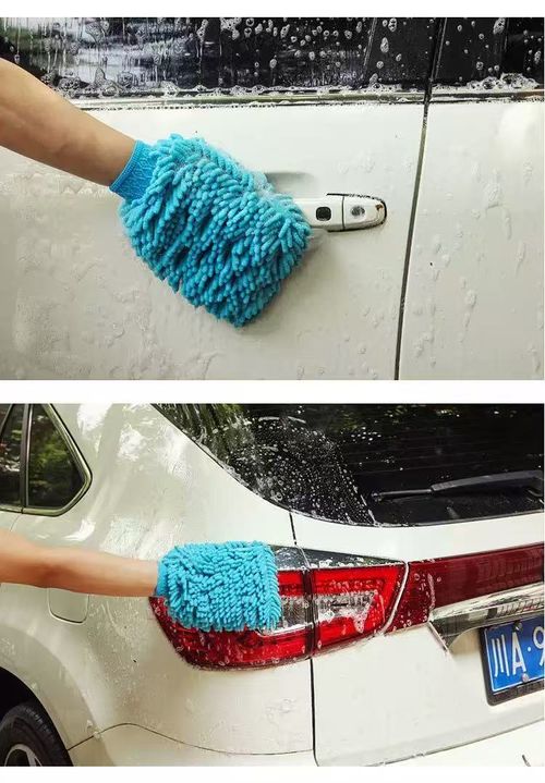 Double Sided Chenille Car Wash Mitt Scratch Free Microfiber Coral Velvet Cleaning Glove  95g