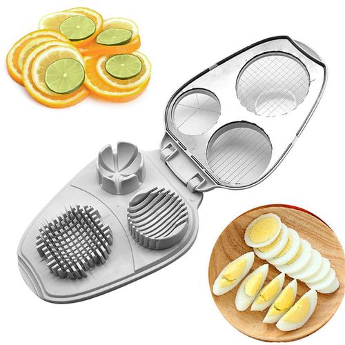 Premium Modern Stainless Steel Egg Slicer  Eco-friendly Plastic Petal-style Slicer,a Kitchen Tool for Eggs Fruit and Butter