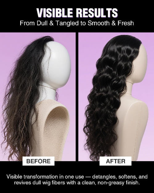 Leave in conditioner spray for wigs nourishing and detangling care keeps synthetic and human hair soft and smooth