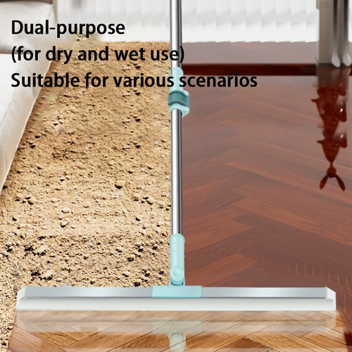 Multi-Functional Magic Broom & Floor Scraper - Dual-Use Water Mop with Plastic Handle