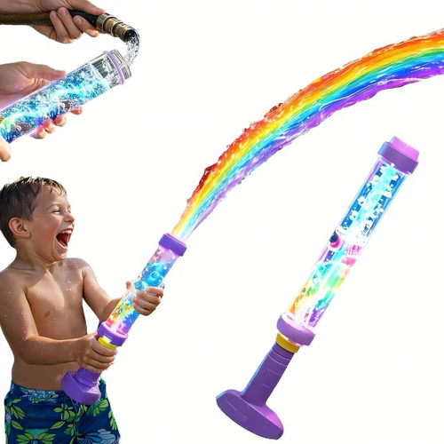 New Glowing Rainbow LED Water Blaster Summer Outdoor Party Portable Light up Water Gun Toy for Kids Boys Girls