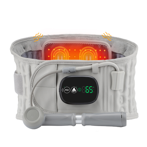 Inflatable Heated Lumbar Support Belt with Controller – Features Vibration Massage, Warmth Therapy, and Red Light Function