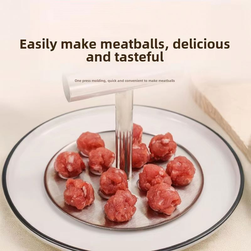 12-Hole Stainless Steel Meatball Maker Kitchen Extruded Meatball Shaper Mold Tool Two Per Set