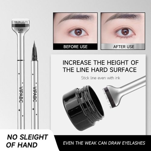 Mascara Case Eyebrow Tint Cream Pressing Eyeliner Lower Eyelash Stamp(Includes an Eyeliner Pencil)
