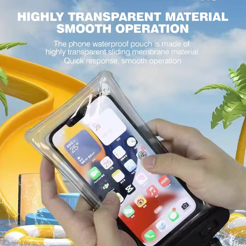 Sports Luxury Universal Clear PVC Touchable Dry Protective Waterproof Mobile Phone Bag with Strap Value 4-Pack