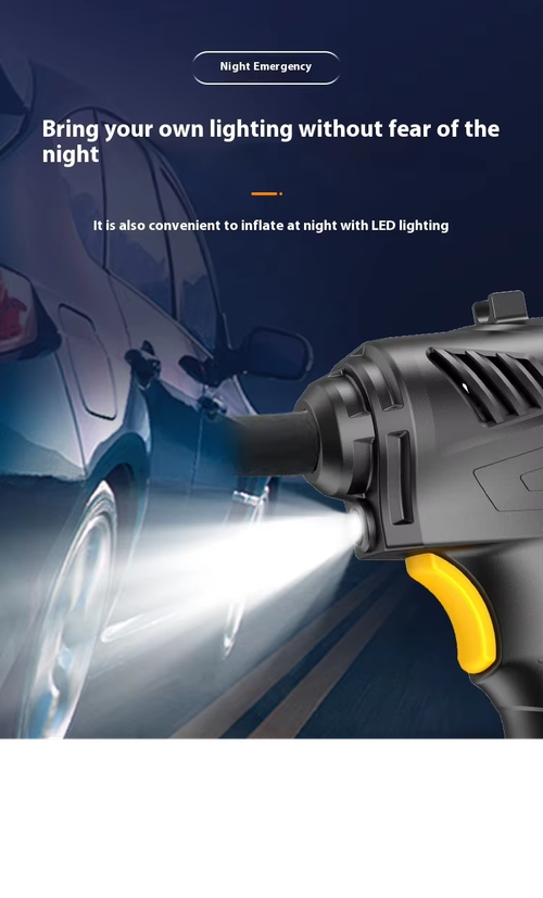High-Power Portable Wireless Car Air Pump 4000mAh Digital Inflator Tire Pressure Monitor Horizontal Bar for Car Tire