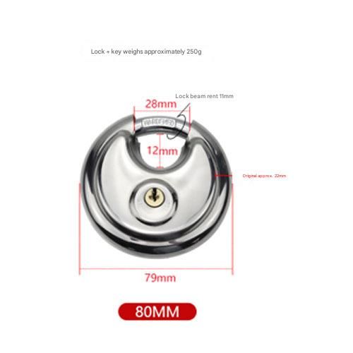 80mm Anti-Theft Lock Padlocks Stainless Steel  Waterproof Polished Finish for Cake Warehouse Door Supply（Two Perhaps）