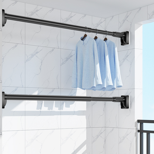 74.8-95inch Tringle Rideaux Telescopic Metal Tension Shower Bathroom Long Curtain Rod Pole