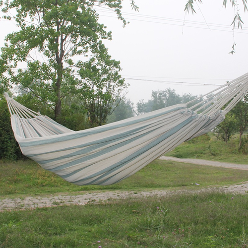 New Double Widen Thickened Canvas Anti-rollover 80cm,180cm Wooden Pole Tassel Hammock Outdoor Camping