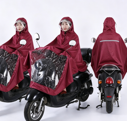 Hot Sale Adult Thickened Oxford Rainwear Free Size Poncho Raincoat for Outdoor Motorcycles Electric Vehicles Durable PU Material