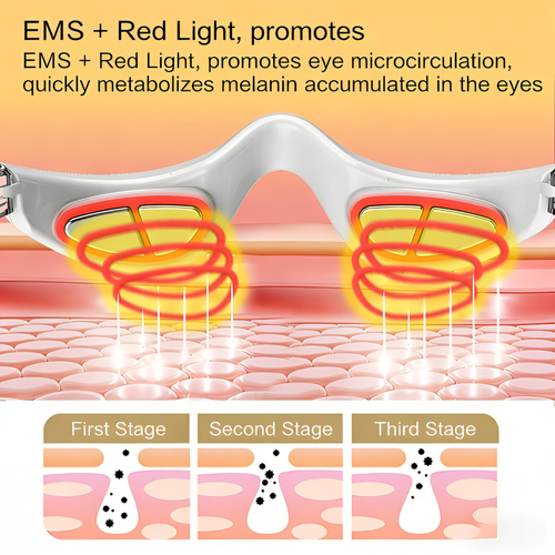 Electric Eye Massager Glasses EMS Technology Under Eye Massager Rechargeable Eye Mask Removing Dark Circles Smoothing Wrinkled