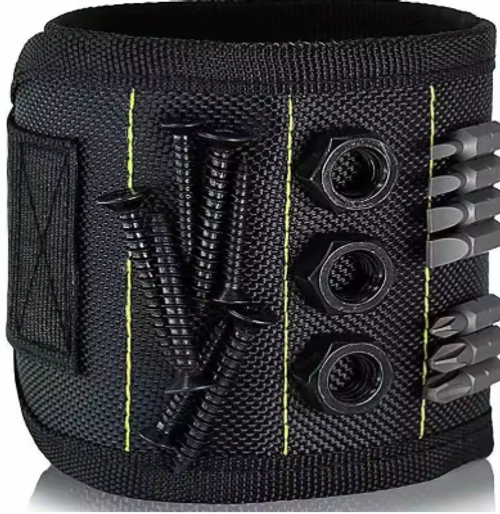 Durable Magnetic Tool Holder Wristband for Wood Working & Building Construction