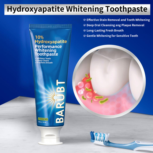 Mint Dazzle Toothpaste: Freshens breath, offers a gentle and refreshing feel, brightens teeth and removes stains, and provides oral care.