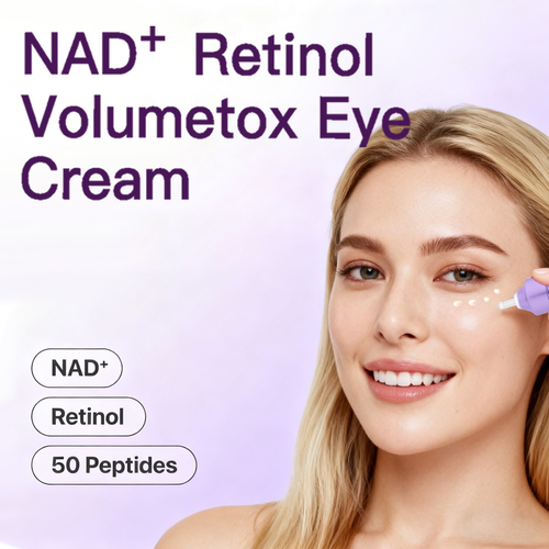 NAD+ Retinol Eye Cream 50 Peptides Anti-Wrinkle Eye Serum Reduce Dark Circles, Puffiness & Under Eye Bags for Youthful Eyes