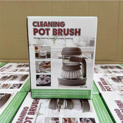100% Clean Kitchen Cute Scrub Brush Soap Dispensing Dish Sink Eco Washing Brush for Cooking Two Per Set