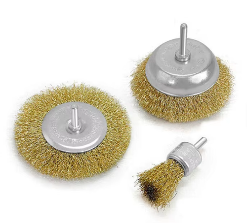 9PCS Handle Installation End Brush with Knotted Wire Brush Set, Used for Cleaning Rust, Drill Bits, and Removing Paint