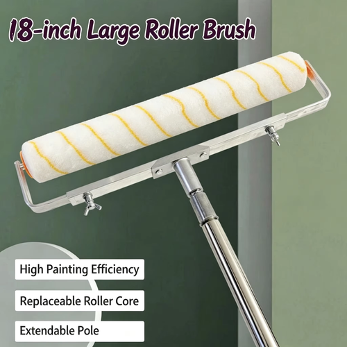 18 Inch Industrial Microfiber Paint Roller Cover with Adjustable Frame Stainless Steel Core for Wall Painting